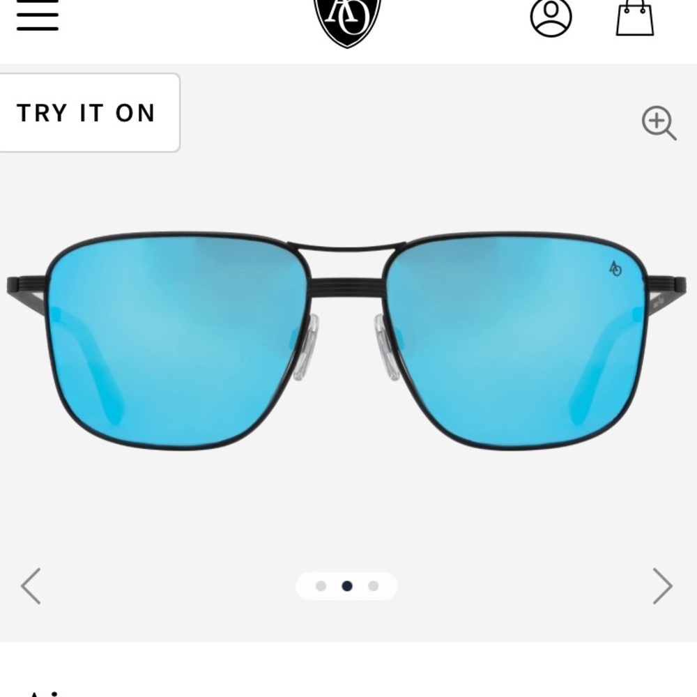 NWOT - Authentic - American Optical Eyewear - Aviator - Airman Blue Sunglasses - Picture 10 of 11